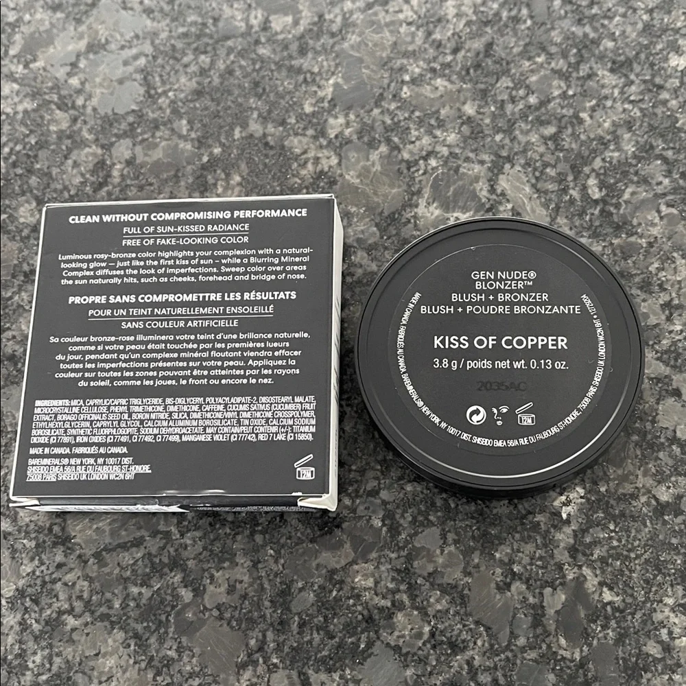 Bare Minerals Gen Nude Blonzer in Kiss of Copper flushed copper blush + bronzer